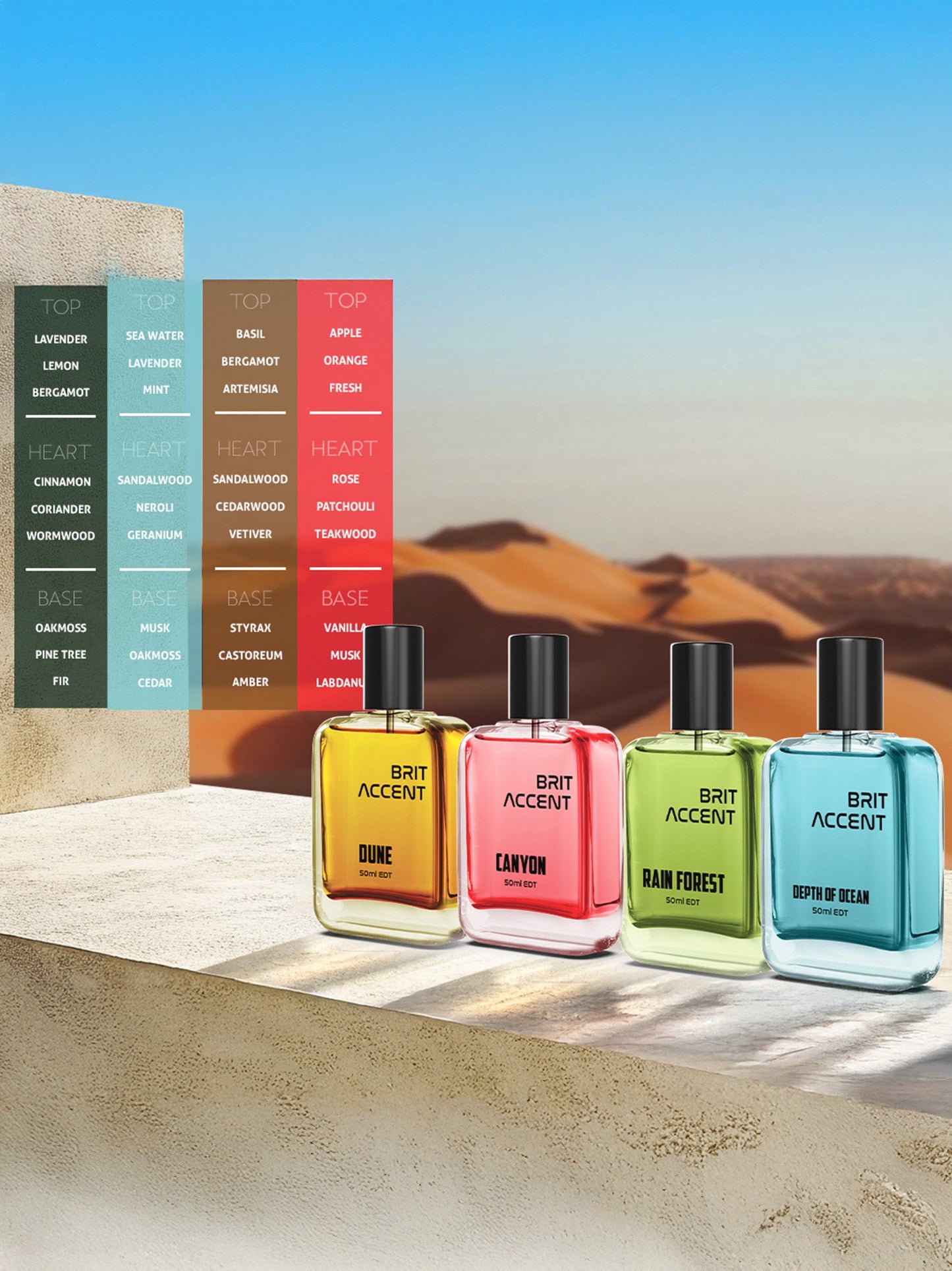 Depth Of Ocean + Rain Forest + Dune + Canyon (50ml x 4)