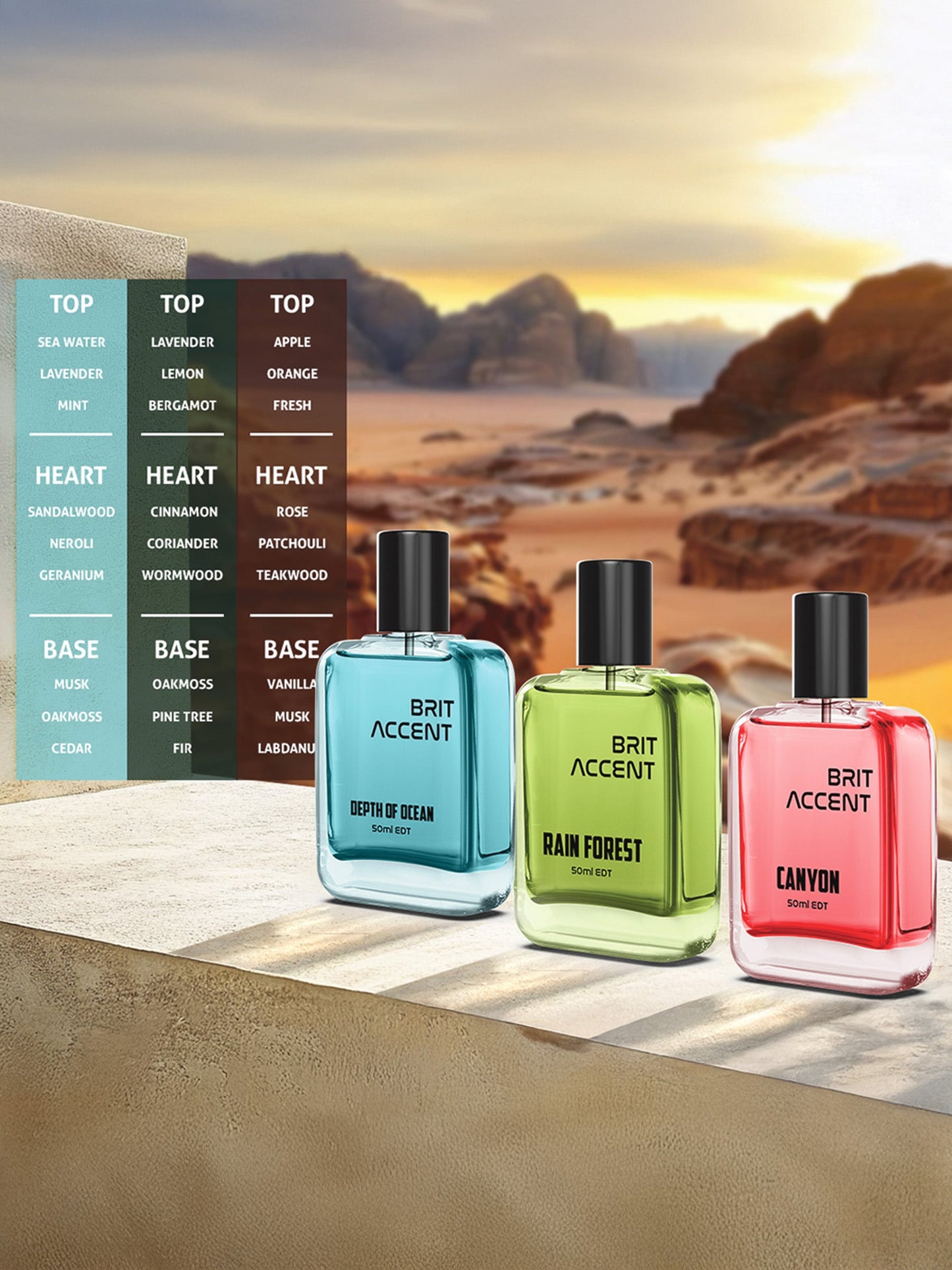 Depth Of Ocean + Rain Forest + Canyon (50ml x 3)