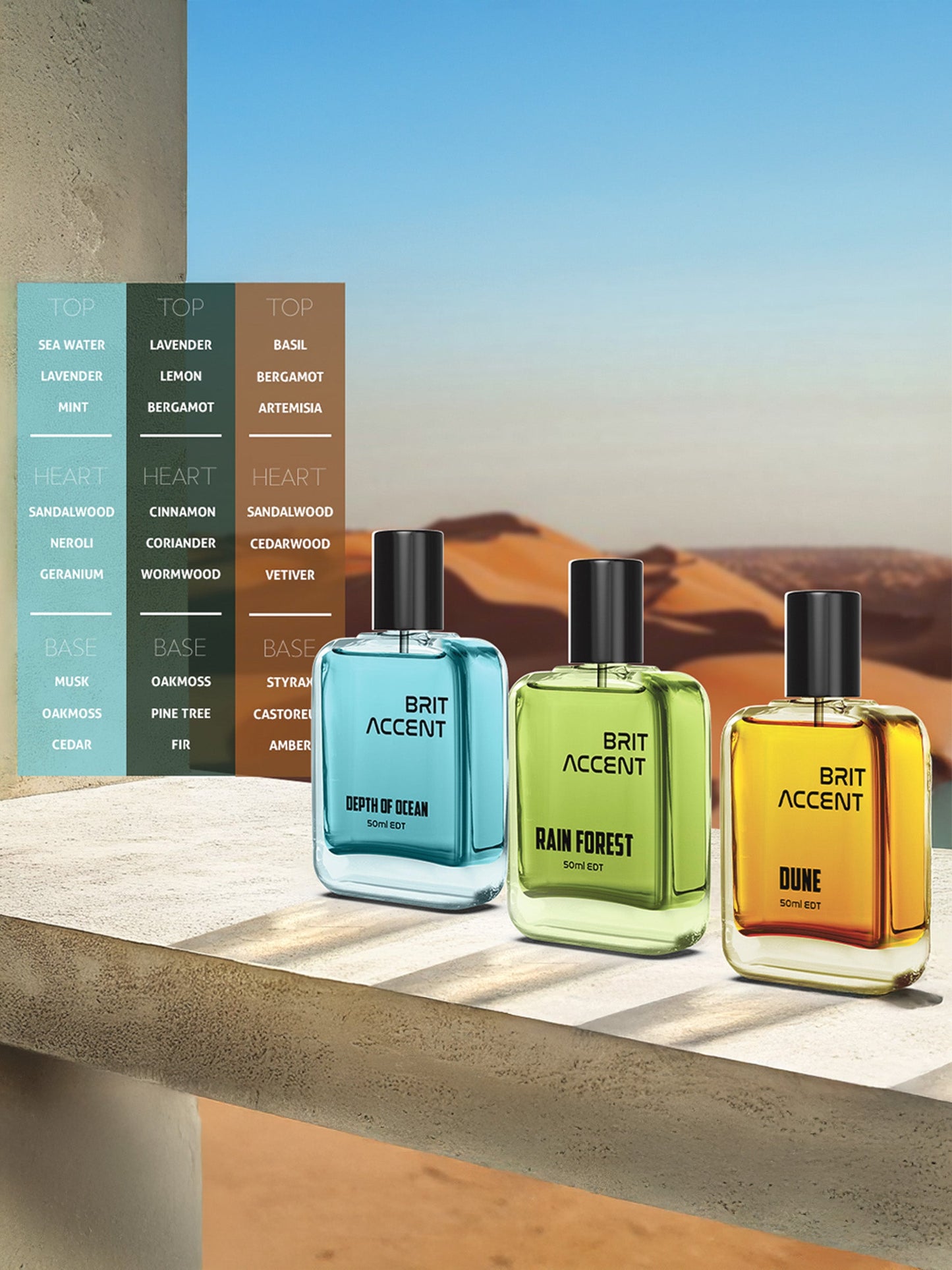 Depth Of Ocean + Rain Forest + Dune (50ml x 3)